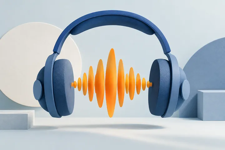 Original conceptual illustration for Audacity — editing voice and audio