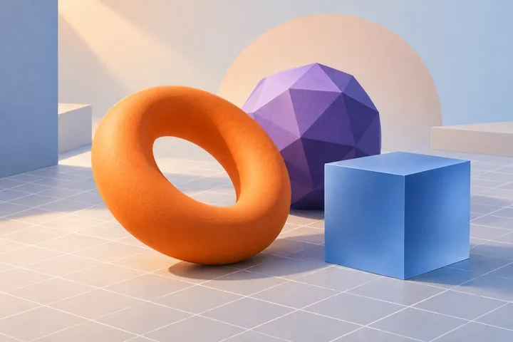 Original conceptual illustration for Blender — 3d scenes and animation