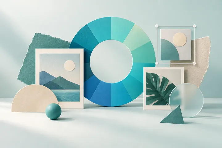 Original conceptual illustration for Canva — quick social and presentation graphics