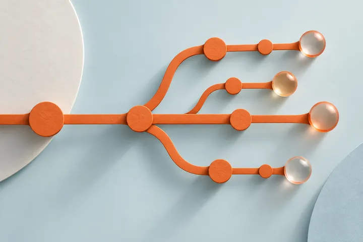 Original conceptual illustration for Git — tracking changes safely