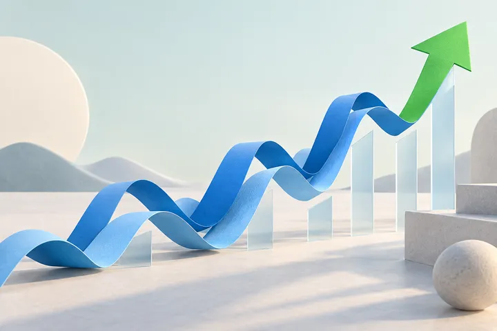 Original conceptual illustration for Google Trends — seasonality and topic comparisons