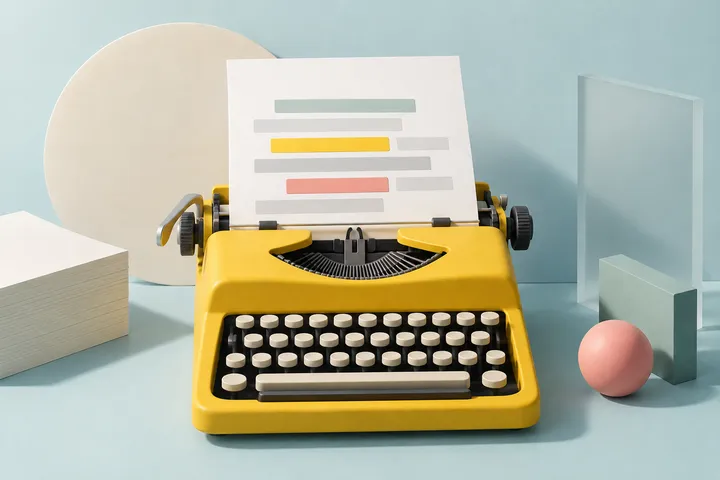 Original conceptual illustration for Hemingway Editor — spotting hard-to-read sentences